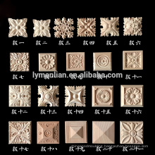 Decorative Wooden Furniture Ornaments Square Rosette